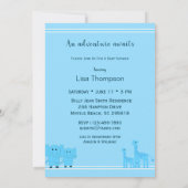 Invitation de Noah's Ark Baby shower (Dos)