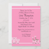 Invitation de Noah's Ark Baby shower (Dos)