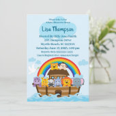 Invitation de Noah's Ark Baby shower (Debout devant)