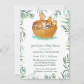 Invitation de Noah's Ark Baby shower (Devant)