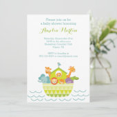 Invitation de Noah's Ark Baby shower (Debout devant)