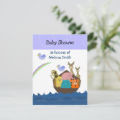 Invitation de Noah's Ark Baby shower (Debout devant)
