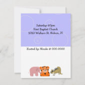 Invitation de Noah's Ark Baby shower (Dos)