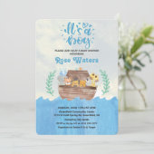 Invitation de Noah's Ark Baby shower (Debout devant)