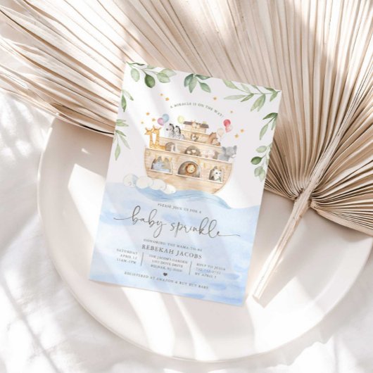 Invitation de Noah's Ark Baby Sprinkle