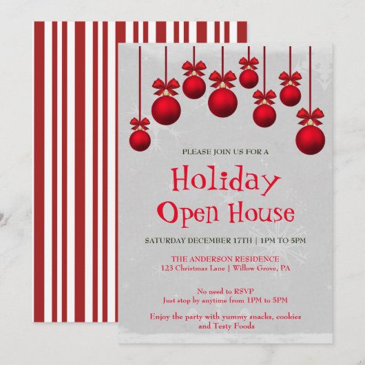 Invitation de Noël (Devant / Derrière)