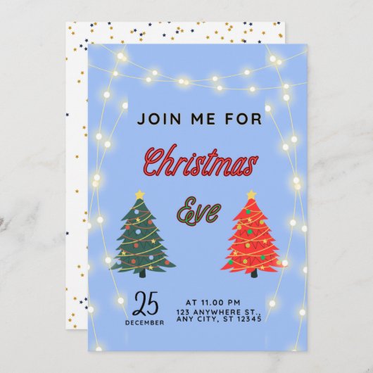 Invitation de Noël (Devant / Derrière)