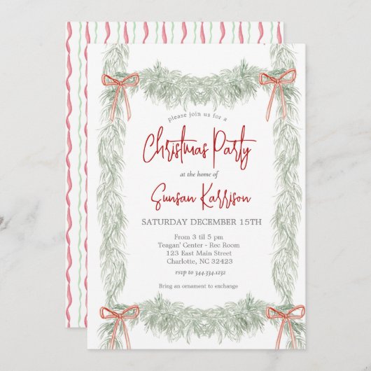 Invitation de Noël (Devant / Derrière)