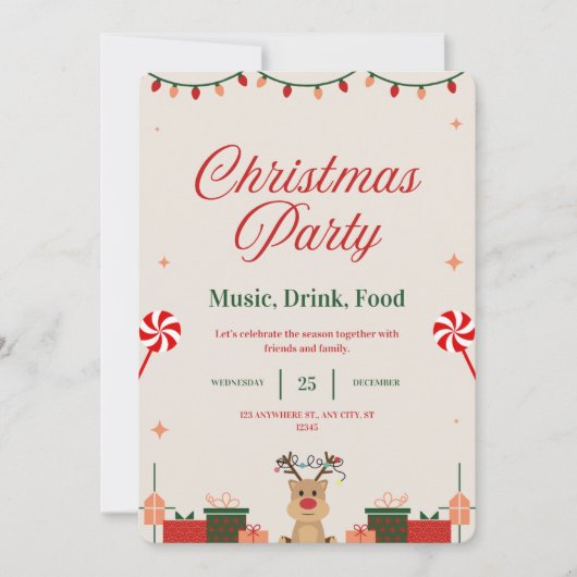 Invitation de Noël (Devant)