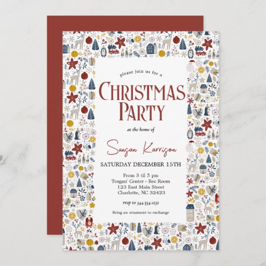 Invitation de Noël (Devant / Derrière)