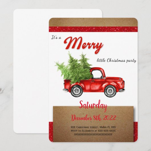 Invitation de Noël (Devant / Derrière)