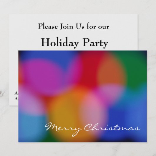 Invitation de Noël (Devant / Derrière)