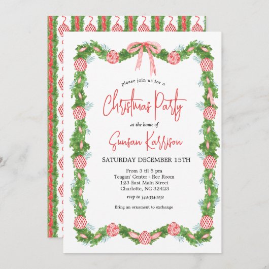 Invitation de Noël (Devant / Derrière)