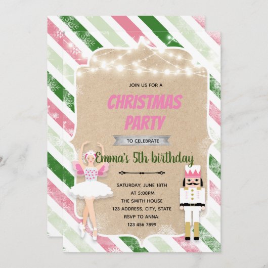 Invitation de Noël (Devant / Derrière)