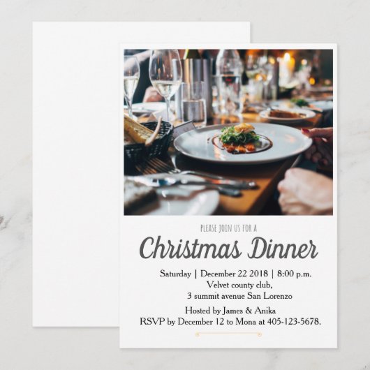 Invitation de Noël (Devant / Derrière)