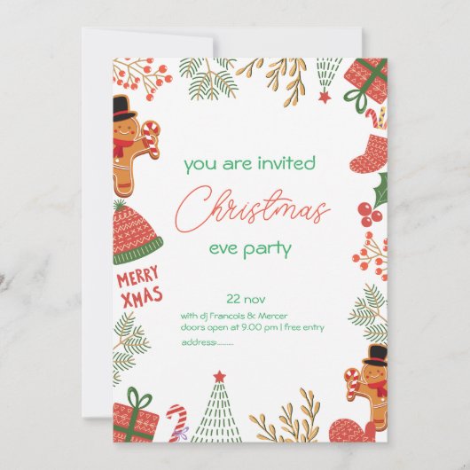 Invitation de Noël (Devant)