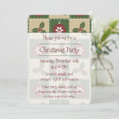 Invitation de Noël à la fête de courtepointe (Debout devant)