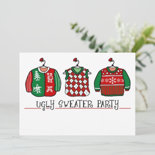 Invitation de Noël à la fête du pull moche (Debout devant)
