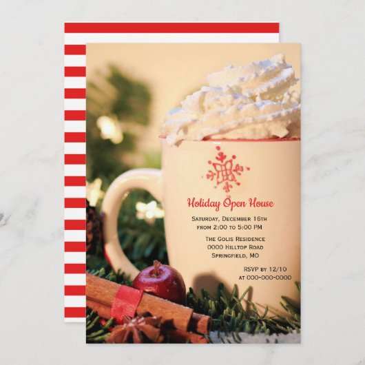 Invitation de Noël à la Maison ouverte de vacances (Devant / Derrière)