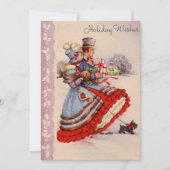 Invitation de Noël à l'ancienne mode (Devant)