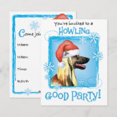 Invitation de Noël Afghan Hound (Devant / Derrière)