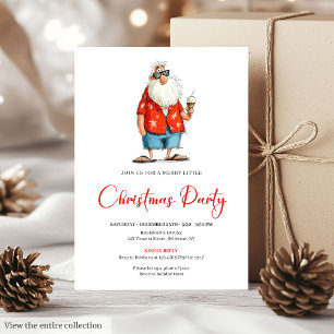 Invitation de Noël amusante et fantaisiste au Père