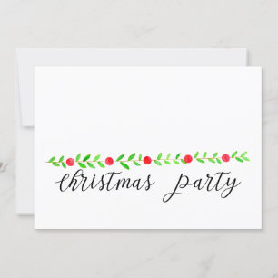 Invitation de Noël, aquarelle Noël