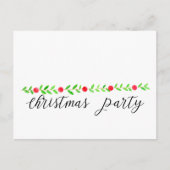 Invitation de Noël, aquarelle Noël (Devant)