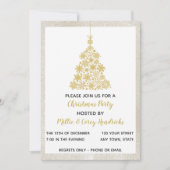 Invitation de Noël argent et or (Devant)