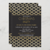 Invitation de Noël Art déco des années 1920 (Devant / Derrière)