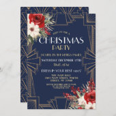 invitation de Noël Art déco des années 1920, Gatsb (Devant / Derrière)