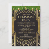 invitation de Noël Art déco des années 1920 Gatsby (Devant)