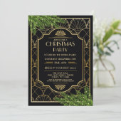 invitation de Noël Art déco des années 1920 Gatsby (Debout devant)