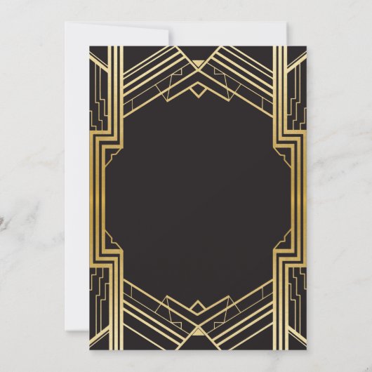 invitation de Noël Art déco des années 1920 Gatsby (Dos)