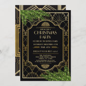 invitation de Noël Art déco des années 1920 Gatsby (Devant / Derrière)