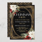 invitation de Noël Art déco des années 1920 Gatsby (Devant / Derrière)