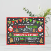 Invitation de Noël au chocolat chaud et au biscuit (Debout devant)