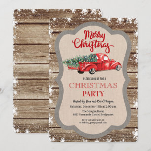 Invitation de Noël au flocon de neige avec vieux c