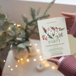Invitation de Noël aux baies de houx