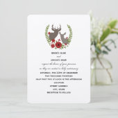 Invitation de Noël aux cerfs de fleurs (Debout devant)