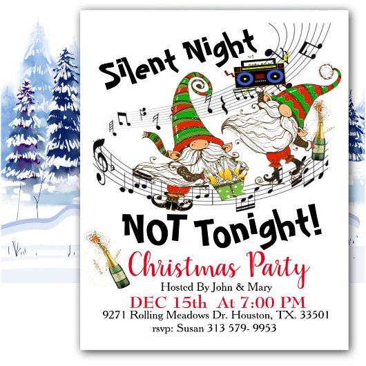 Invitation de Noël aux nains dansants