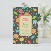 Invitation de Noël avec bonbons (Debout devant)