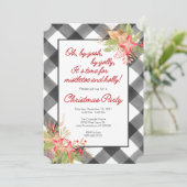 Invitation de Noël avec Buffalo Plaid (Debout devant)