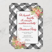 Invitation de Noël avec Buffalo Plaid (Devant / Derrière)