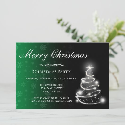 Invitation de Noël avec dégradé de couleur (Debout devant)