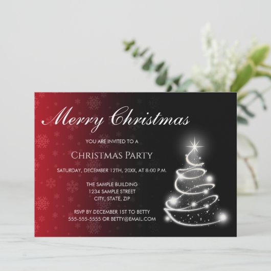 Invitation de Noël avec dégradé de couleur (Debout devant)