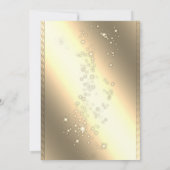 Invitation de Noël avec flocons de neige scintilla (Dos)