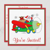 Invitation de Noël avec Père Noël Bring (Devant / Derrière)