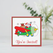 Invitation de Noël avec Père Noël Bring (Debout devant)