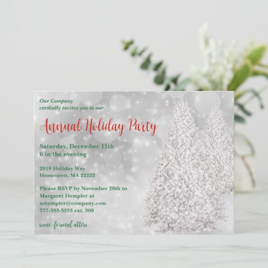 Invitation de Noël blanc (Debout devant)